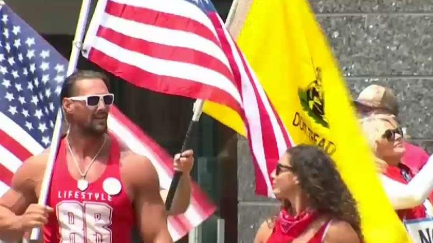 Protests Against Stay-at-Home Order in Downtown San Diego