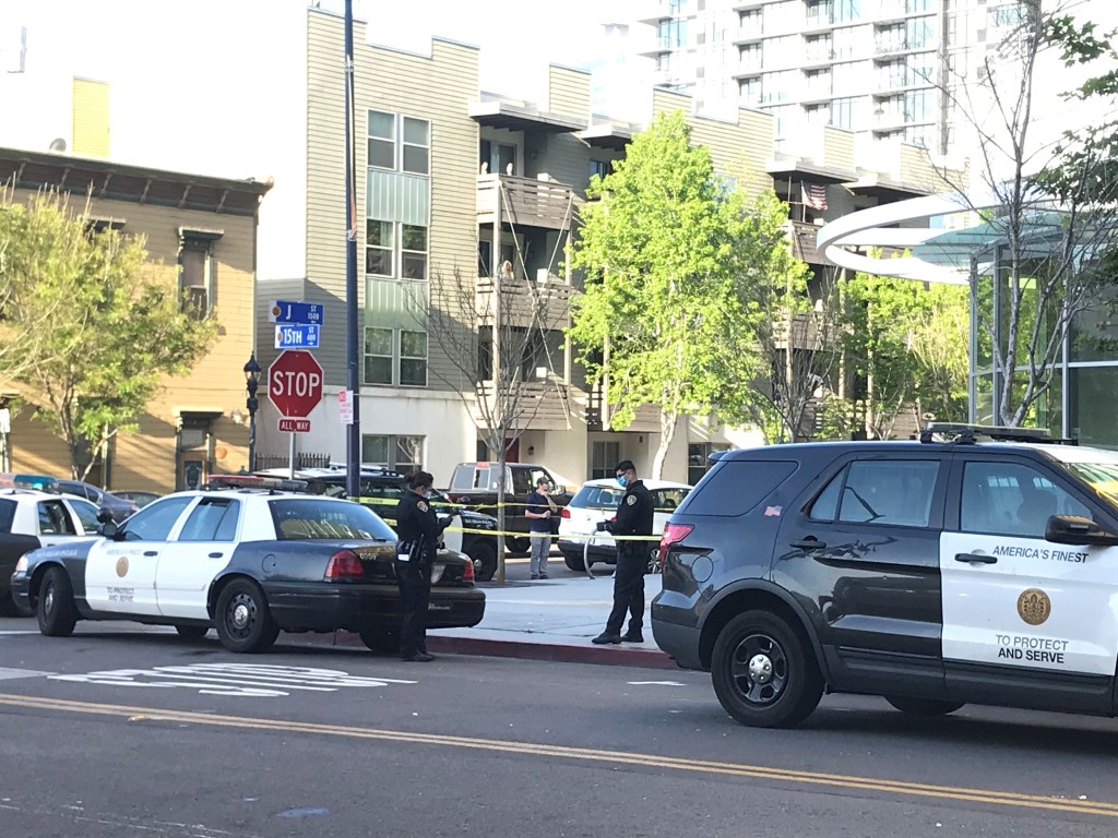 San Diego police investigate reports of shots fired at the Pinnacle at the Park high-rise in downtown San Diego