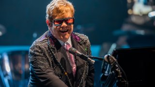 Elton John performing in 2019 in San Diego