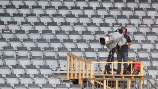 Empty stands are the new normal for sports but it could offer a new way to connect with fans. (Photo by Tom Weller/picture alliance via Getty Images)