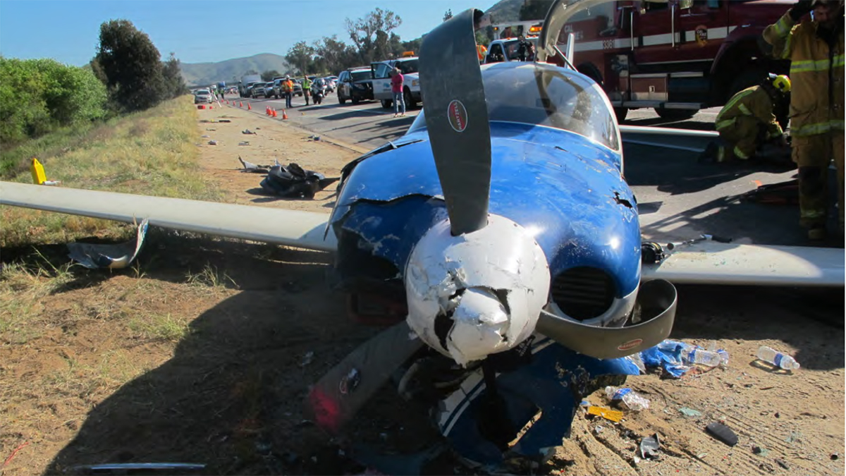 NTSB Unexplained Loss of Power Caused Plane Crash Into Car on I15