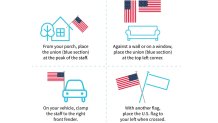 Flag display infographic