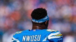 Uchenna Nwosu of the Los Angeles Chargers