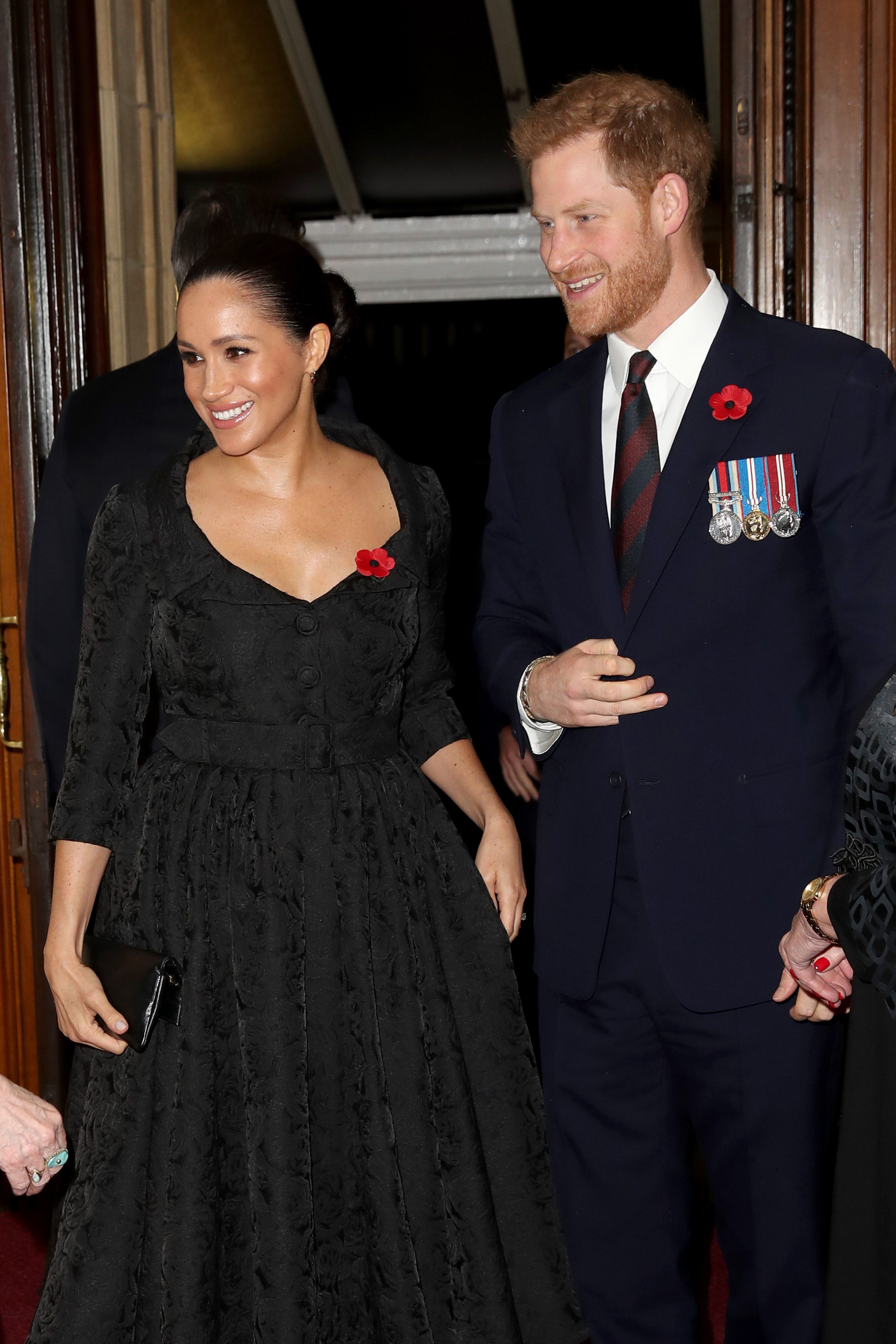 In this Nov. 9, 2019, file photo, Meghan, Duchess of Sussex and Prince Harry, Duke of Sussex attend the annual Royal British Legion Festival of Remembrance at the Royal Albert Hall in London.