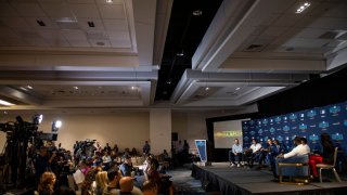 A press conference is held to announce the 2019 All-MLB Team during the 2019 Major League Baseball Winter Meetings on December 10, 2019 in San Diego, California.