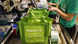 instacart bag at store