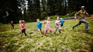 campers playing tag