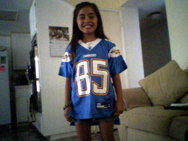 girls chargers jersey