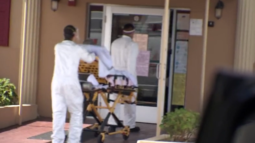 A patient is taken to a nursing home in Hialeah.