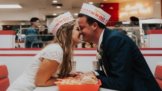 In-N-Out wedding photo shoot.