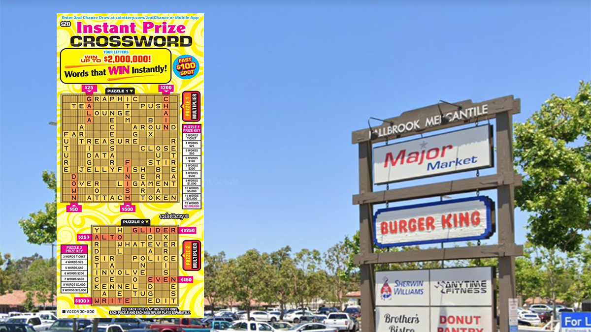 Man Wins $2M With Lucky Lottery Scratchers Ticket Bought at Fallbrook