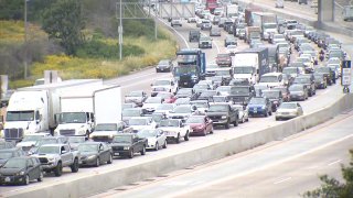 Traffic on I-805 caused by a deadly accident.