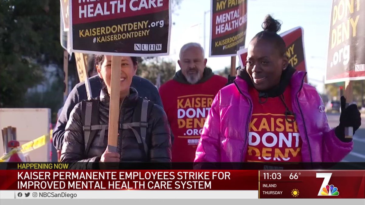 Kaiser Permanente Employees Strike in California for Improved Mental