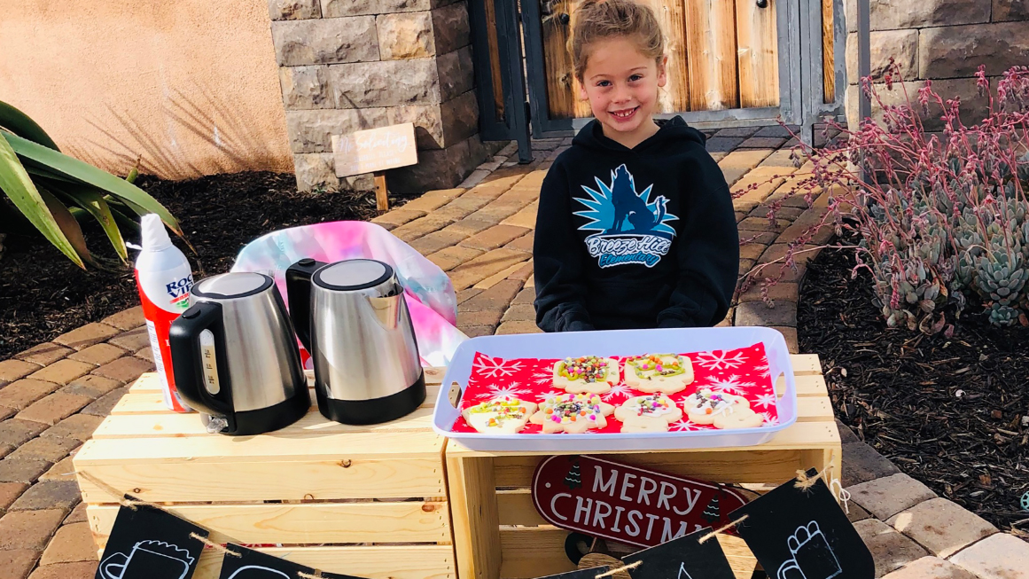 american girl hot cocoa stand