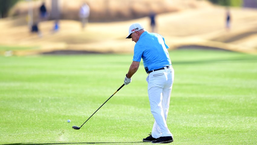 LA QUINTA, CA – JANUARY 21:  Amateur Laurent Hurtubise made history and became quite popular with an ace at the PGA’s American Express. (Photo by Harry How/Getty Images)