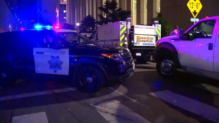 Police and County Hazmat Seen Outside the courthouse in San Diego