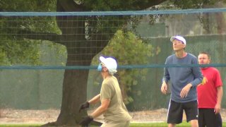 Volley Ball Players at De Anza Cove Park.