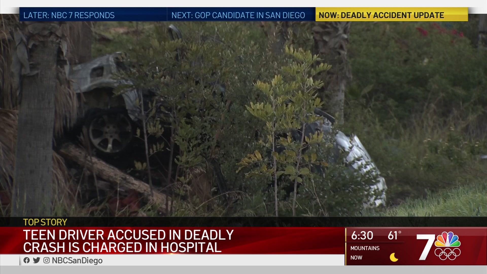 Teen Driver Accused in Deadly Crash Charged as Juvenile – NBC 7 San Diego