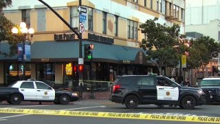 Police investigate a shooting in the Gaslamp that left 1 dead and 4 injured.