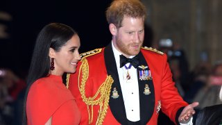 In this March 7, 2020, file photo, Prince Harry, Duke of Sussex, and Meghan, Duchess of Sussex, attend the Mountbatten Festival of Music at Royal Albert Hall in London, England.