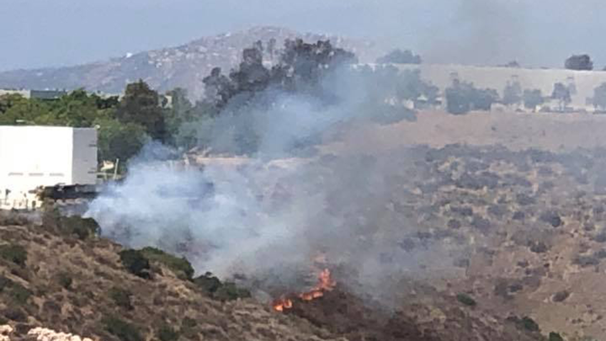 Welders Start Brush Fire in Canyon Behind Poway Business Park NBC 7