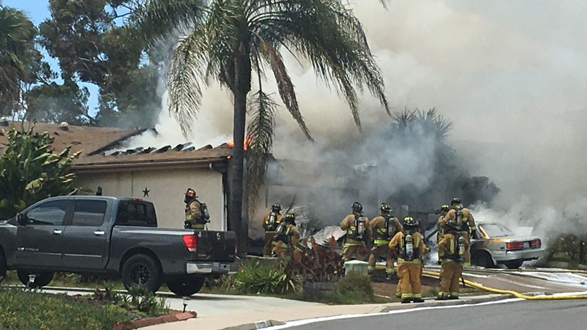 Garage Catches Fire at Family’s Home in Poway NBC 7 San Diego