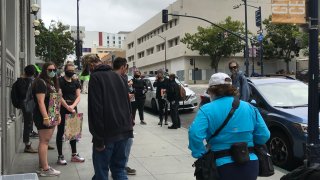 Protest at Downtown over the shooting that happened on Saturday