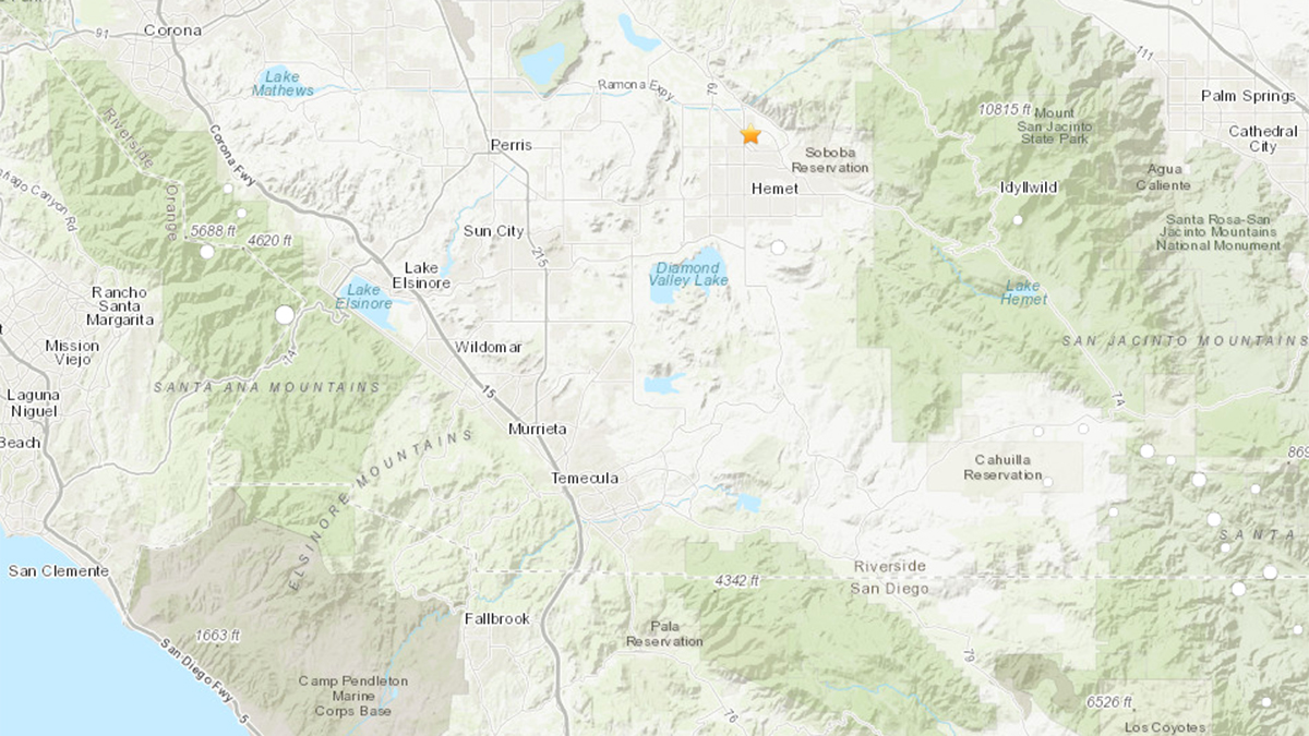 Earthquake Rattles Riverside County, Centered Near Hemet NBC 7 San Diego