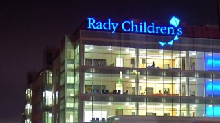 Rady Children's Hospital at night