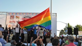 Raising of the Hillcrest Pride Flag - 2012