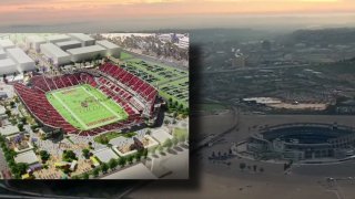 An image of what the San Diego State University stadium may look like upon completion.