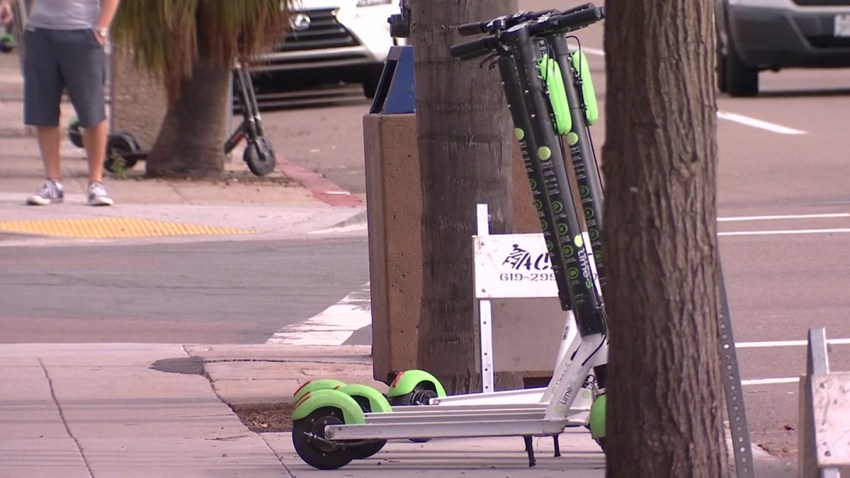 Scooters-in-Pacific-Beach