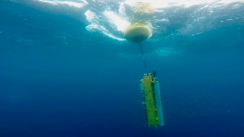 Underwater view of the "Wirewalker"