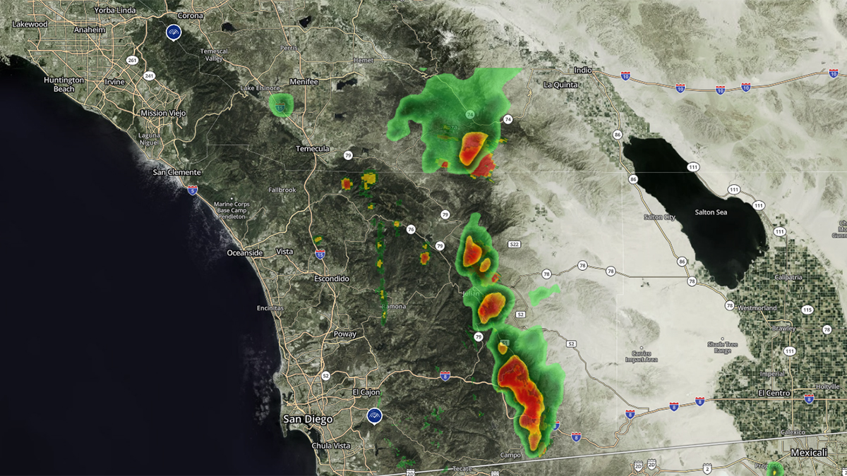 More Thunderstorms, Chance of Flash Floods for San Diego NBC 7 San Diego