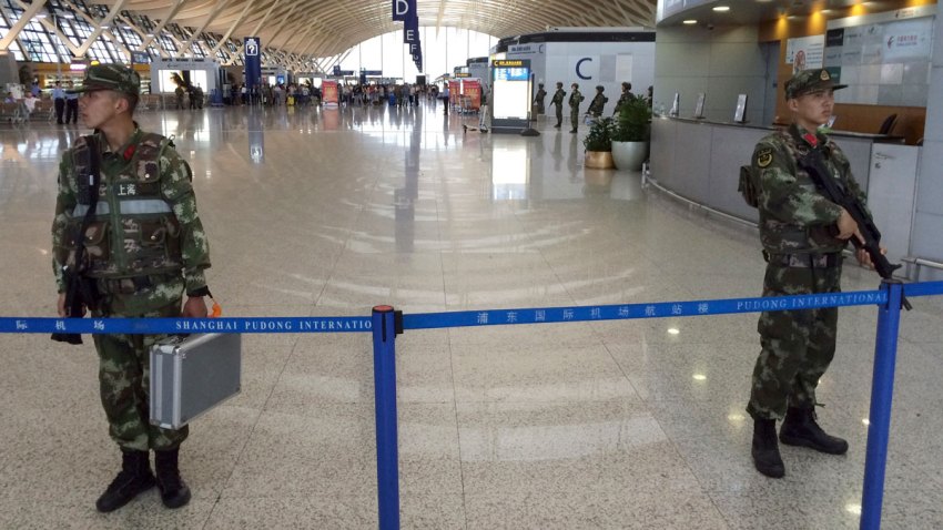 APTOPIX China Airport Explosion