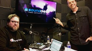 Drew Shirley (pictured, right) guests on Episode 9 of the SoundDiego Podcast