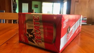 An 18-pack of Tecate