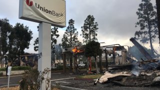 Union Bank in La Mesa Charred