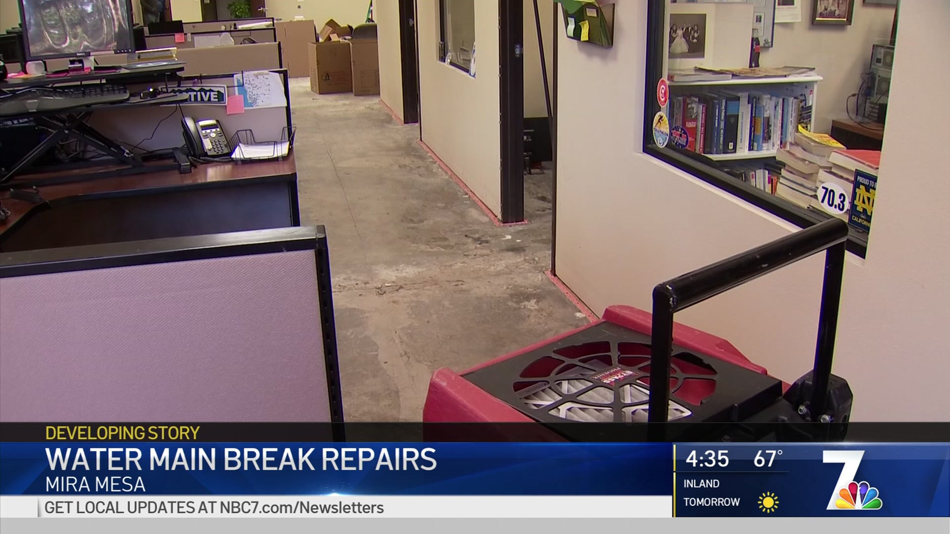 Water Main Break Repairs in Mira Mesa NBC 7 San Diego
