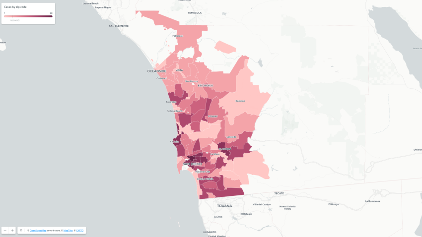 San Diego County Coronavirus Cases By Zip Code Nbc 7 San Diego