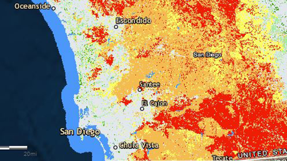 Map Shows Areas of San Diego at Highest Risk of Wildfires NBC 7 San Diego