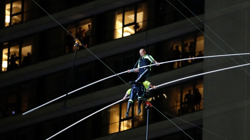 Times Square Wire Walk