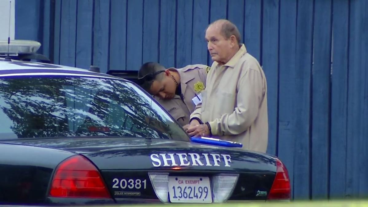 Deputies take man suspected of a San Marcos bank robbery into custody Friday evening.