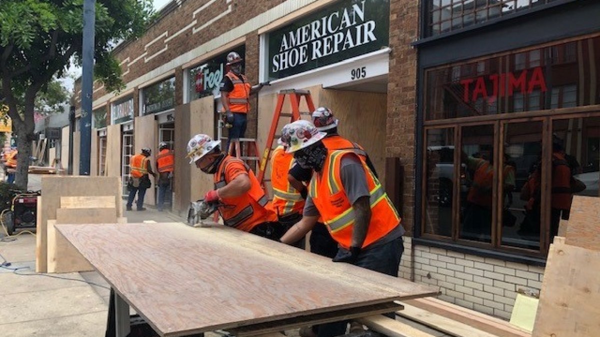 Local Carpenters Volunteer Time and Resources to Board up Small