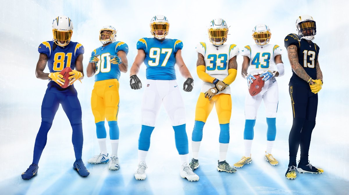 nfl color rush jerseys chargers
