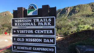 The sign at the entrance at Mission Trails Regional Park