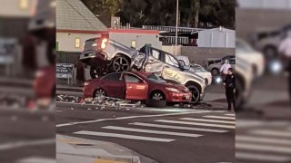 truck on car