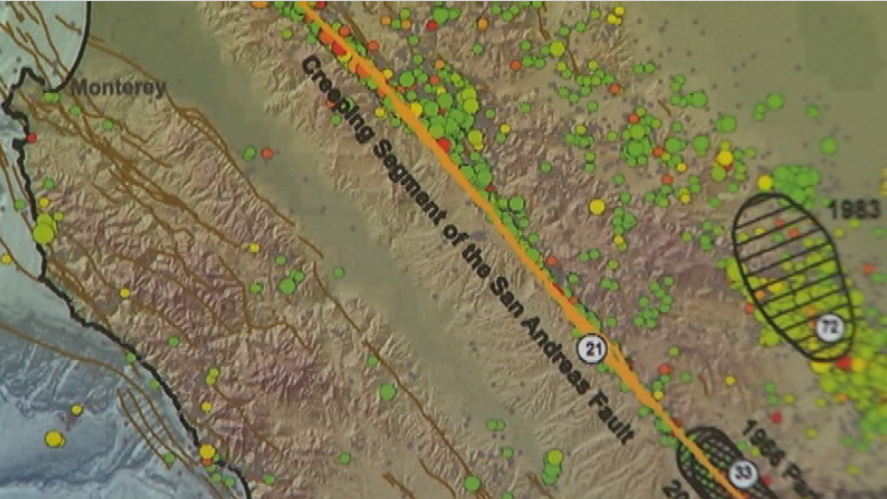 creeping segment san andreas fault
