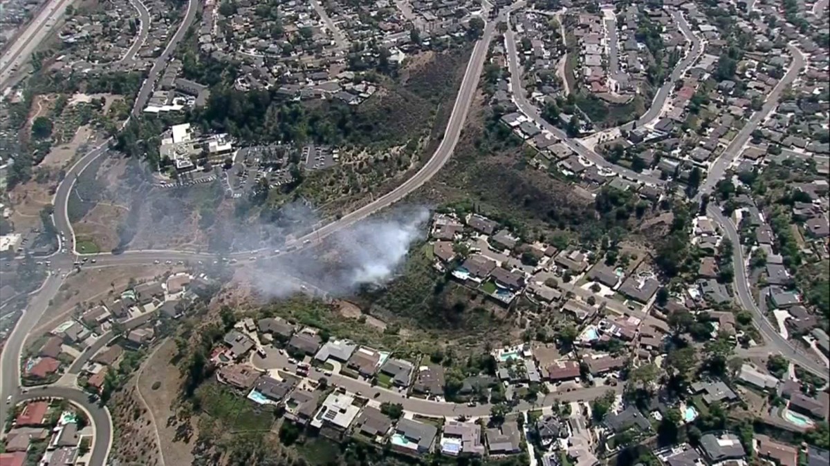 Hillside Brush Fire Burns Near El Cajon Neighborhood NBC 7 San Diego