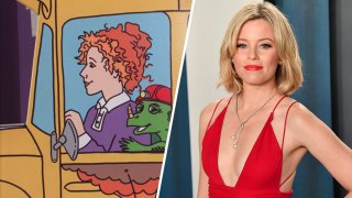 (Left) Ms. Frizzle from "The Magic School Bus", (Right) Elizabeth Banks.